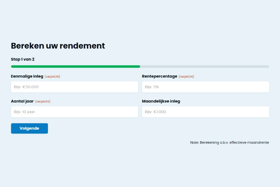 rendement calculator 1